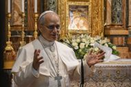 Pope Leo XIV Pays a Surprise Visit To The Marian Sanctuary Outside Rome - Source: Getty